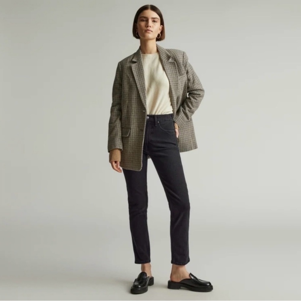 Everlane High Rise Cheeky Straight Women's washed Black Jeans Multiples Sizes